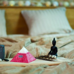 Bougies colorées pyramidales rouge
