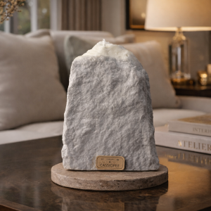 bougie aventurine artisanale décoration intérieure ambiance cosy effet pierre naturelle