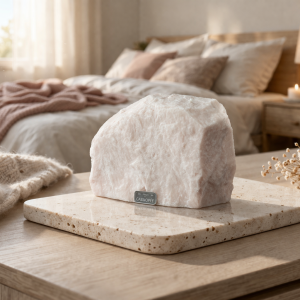 bougie grand quartz rose décoration intérieure chambre ambiance naturelle bougie artisanale française